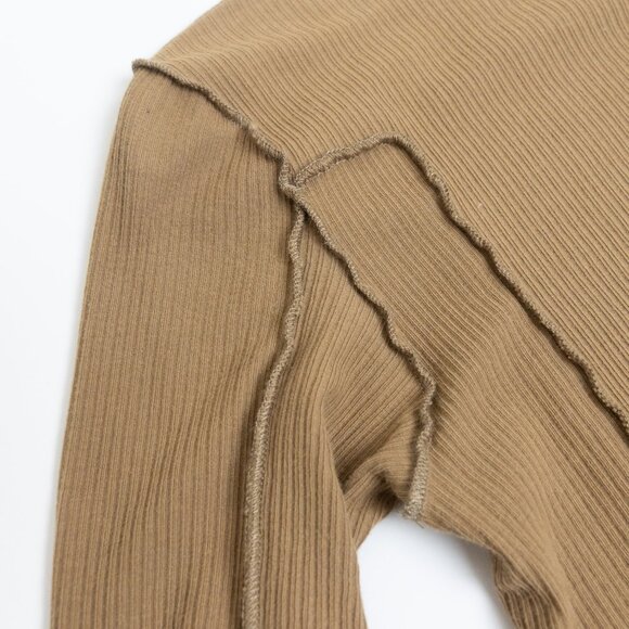 Baserange Omato Long Sleeve Jade Brown XL *Altered Cropped - Picture 7 of 10